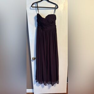 Bill Levkoff Strapless Plum Dress